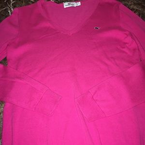 Womens Vineyard Vines Light V Neck Sweater